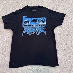 Death Note Black T-Shirt with Blue Graphic